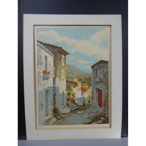 Mid-Century Ezequiel Torroella  (1921-1998) Spanish Street Limited Edition Litho